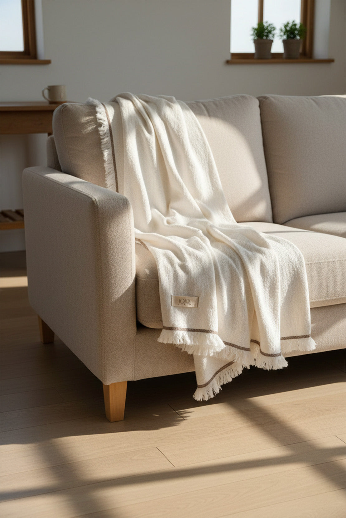 Odin Püsküllü Throw Koltuk Şalı Battaniyesi Jojomia Koltuk Şalı