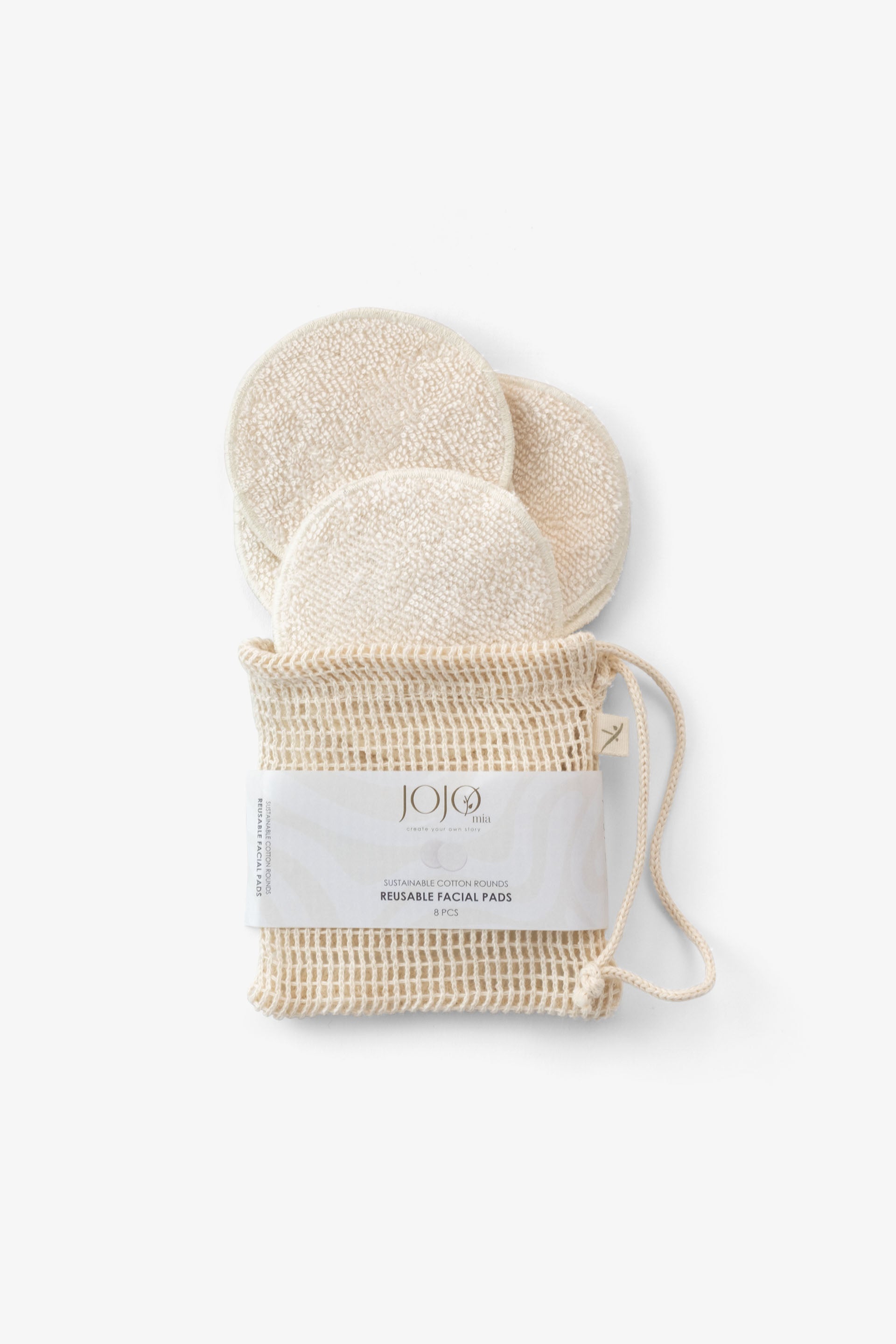 8'li Doğal Pamuk Yıkanabilir Makyaj Temizleme Pedi JOJOMIA Makyaj Pamukları
