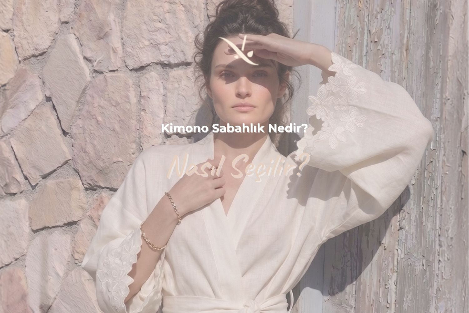 Kadın kimono sabahlık ev giyimi, doğal keten Lonse Linen™ slow living estetik – Jojomia