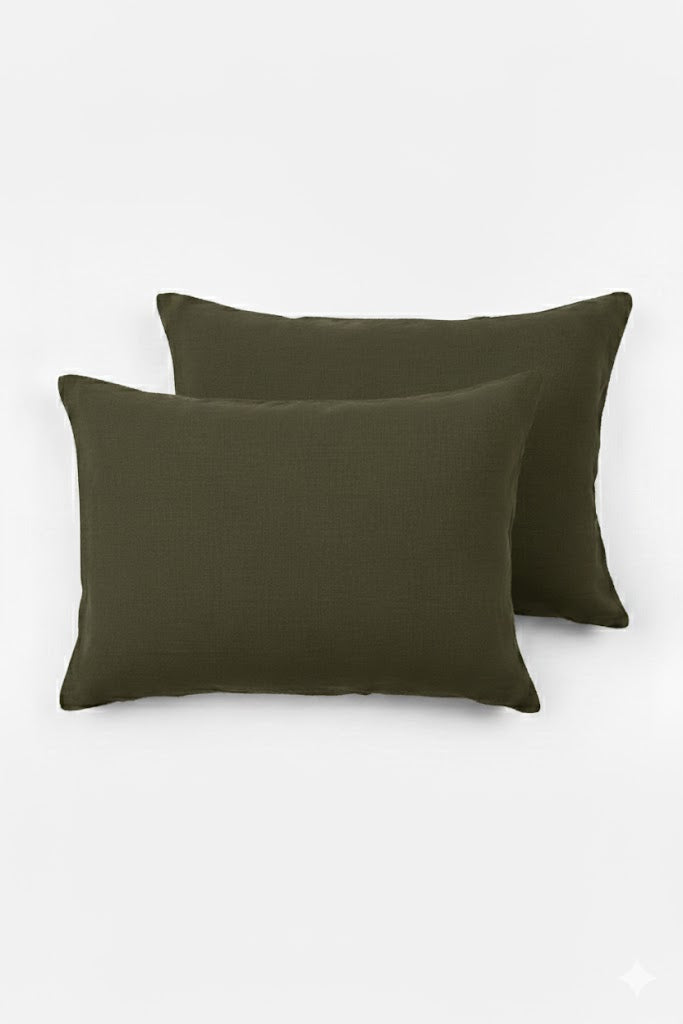 Lona 2'li Keten Yastık Kılıfı 50x70 Jojomia Yastık Kılıfı
