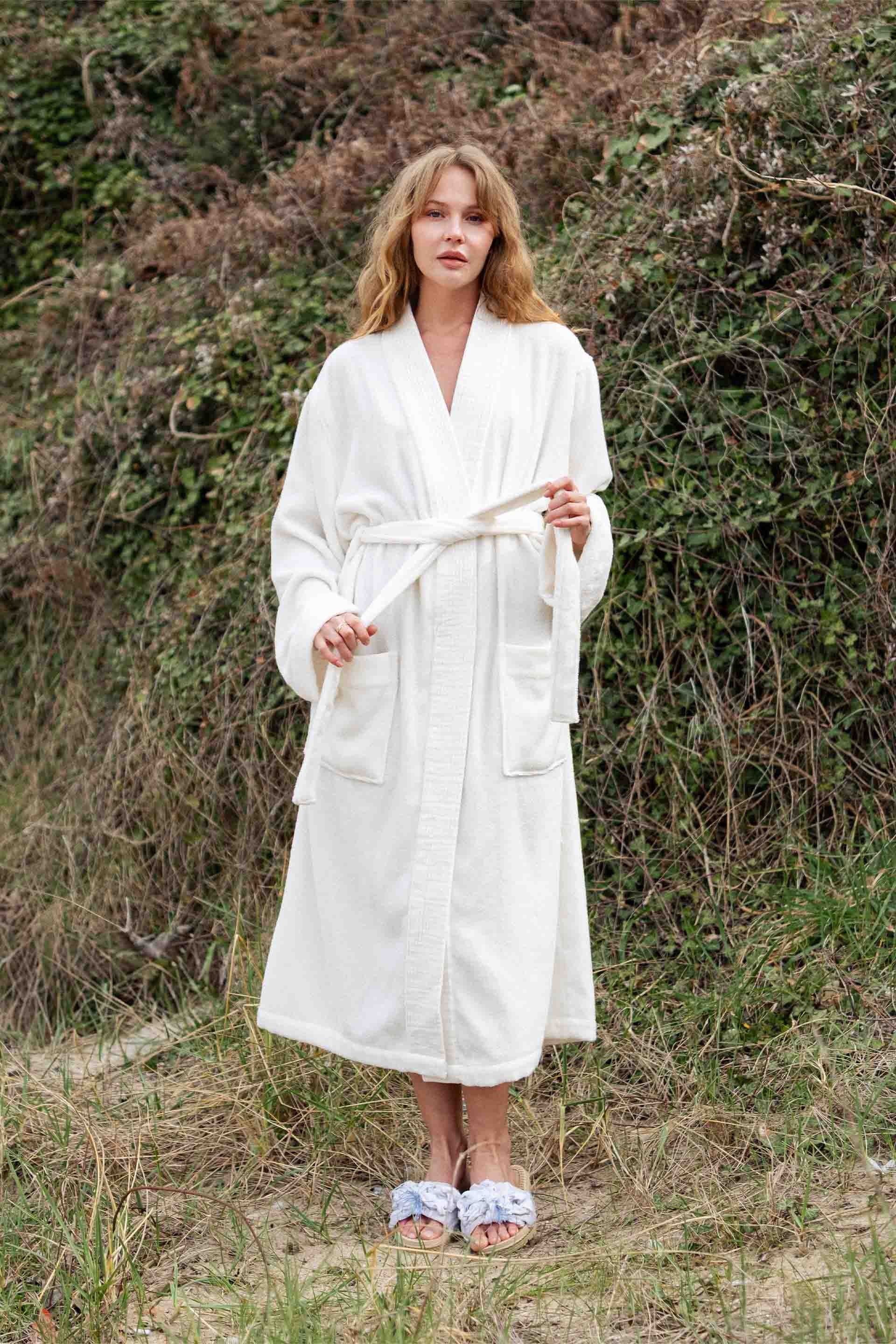 Lavinia Unisex Bornoz Krem Jojomia Bornoz