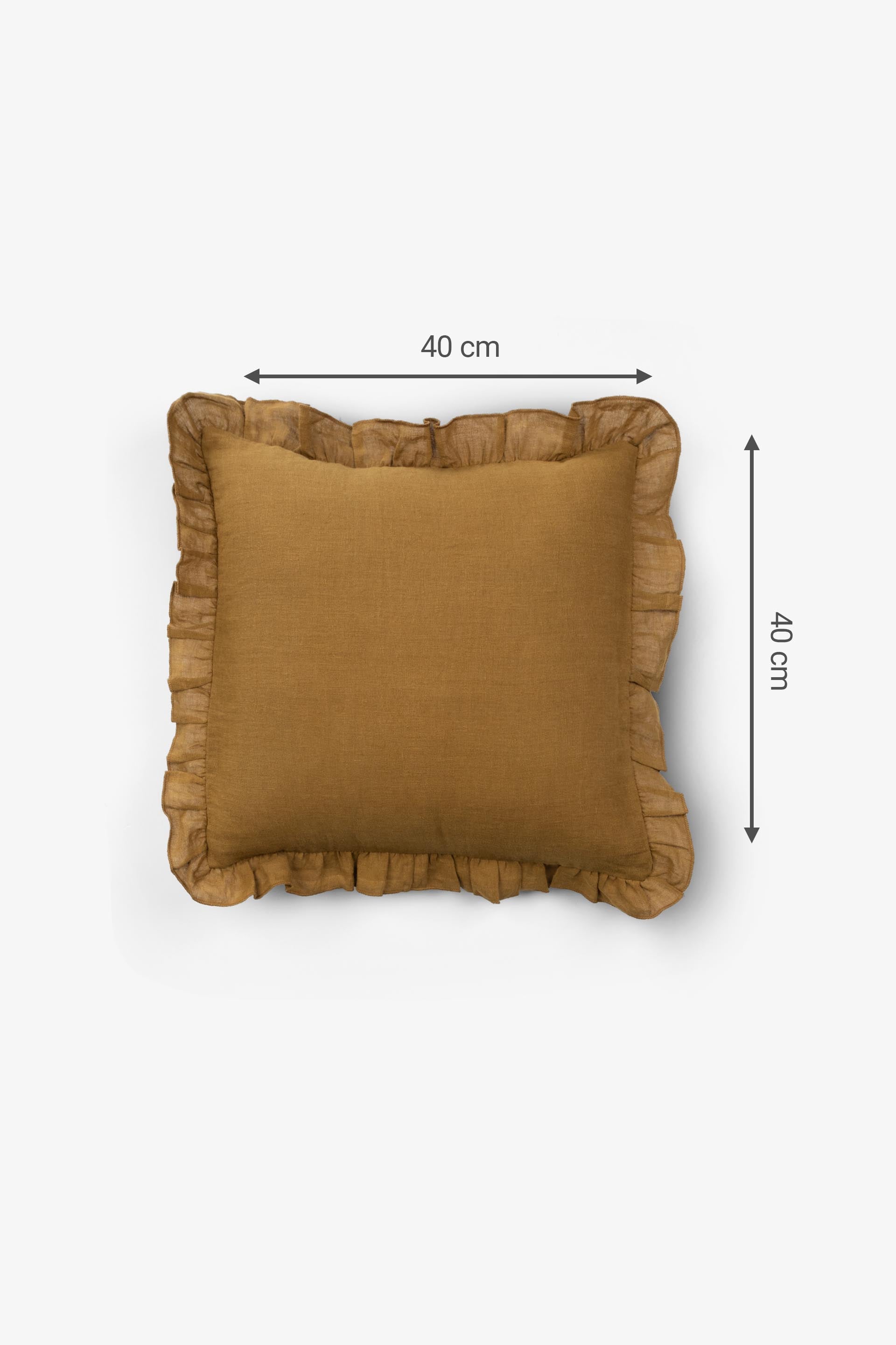 Lona 2'li Keten Fırfırlı Kırlent Kılıfı 40x40 Jojomia Kırlent Kılıfı