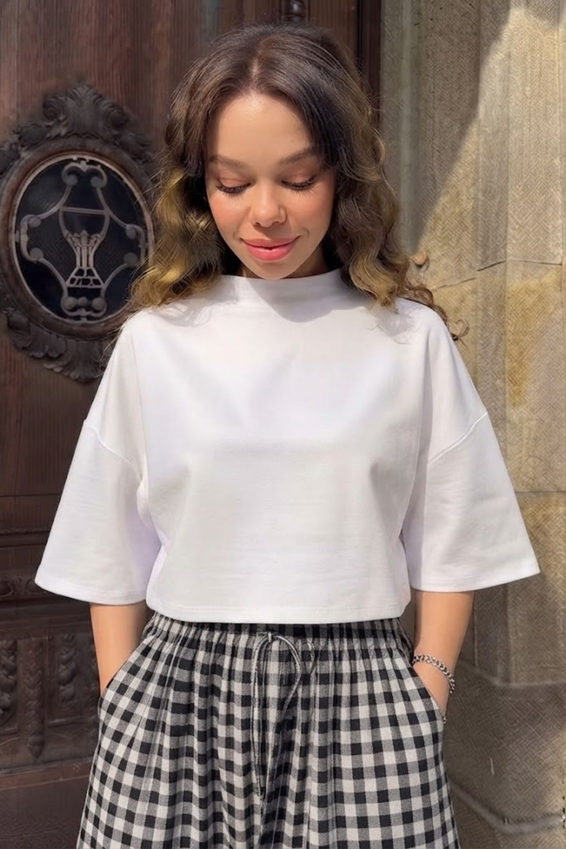 Anesha Crop Basic Tişört Jojomia Kadın Pijama & Ev Giyim
