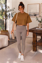 Anesha Crop Basic Tişört Jojomia Kadın Pijama & Ev Giyim