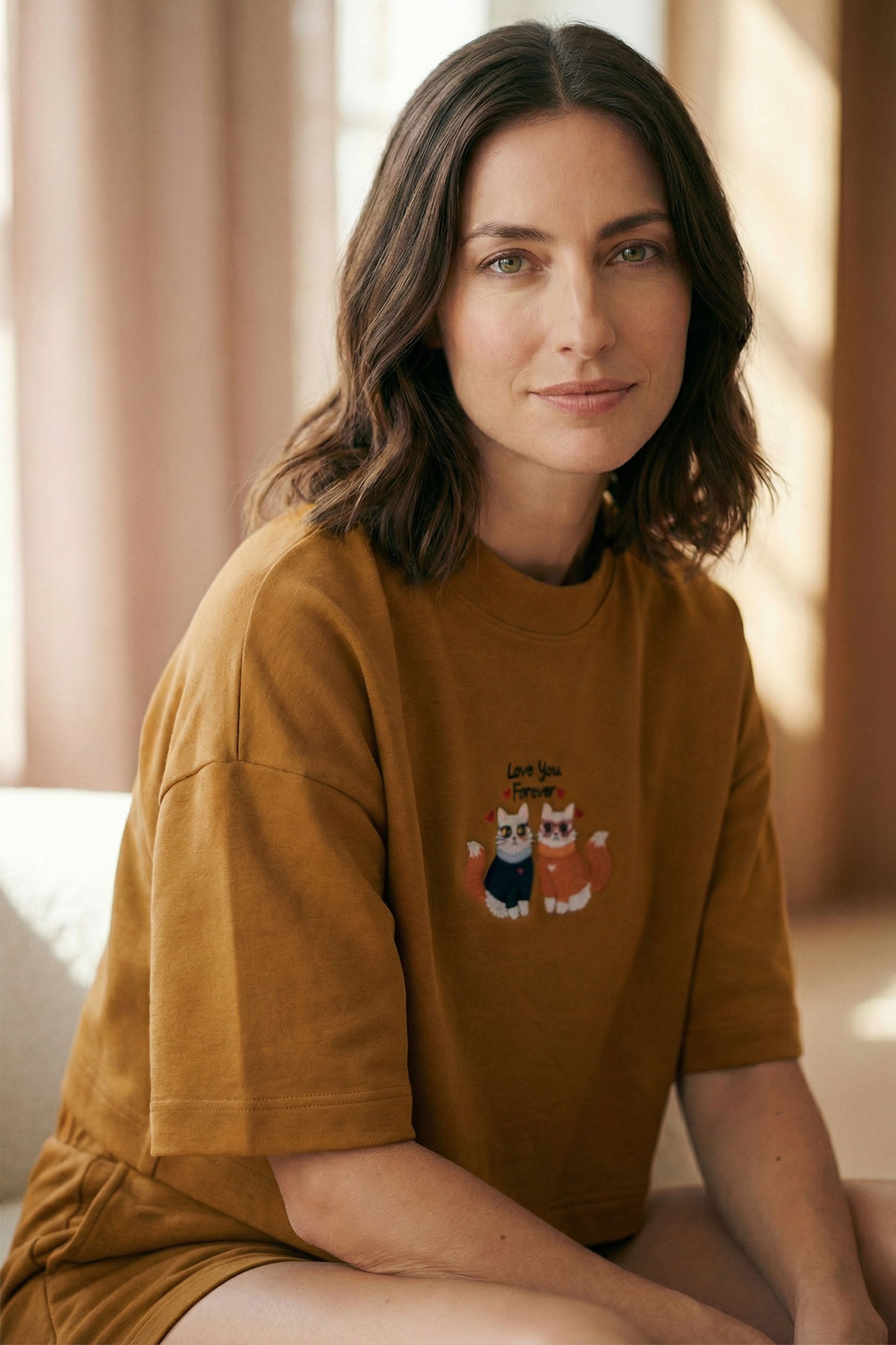 Anesha Kadın Love Nakışlı Pijama Takımı Jojomia