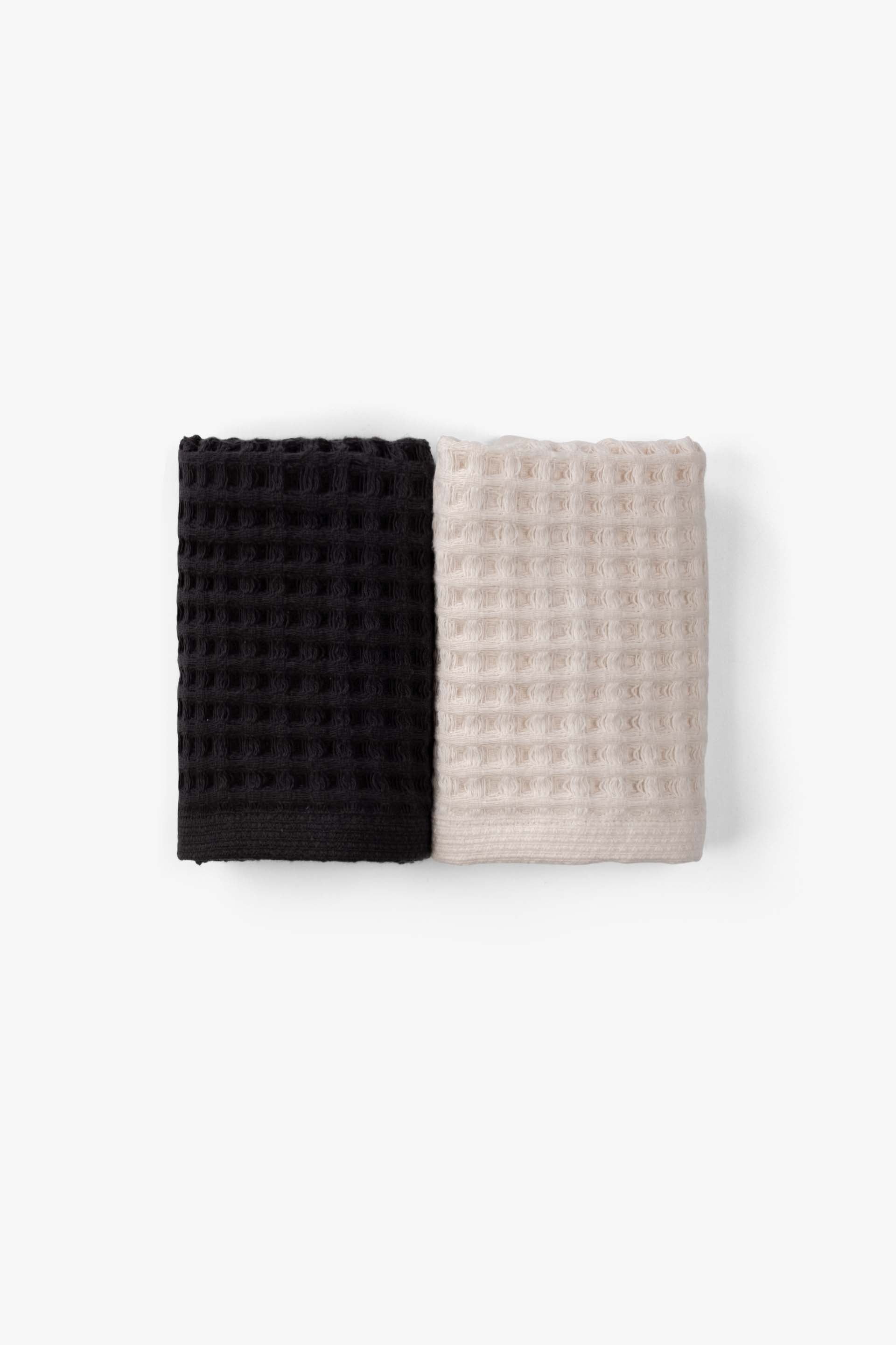 Aqua Line Waffle El Havlusu Seti Antrasit-Krem 30x50 Jojomia El Havlusu