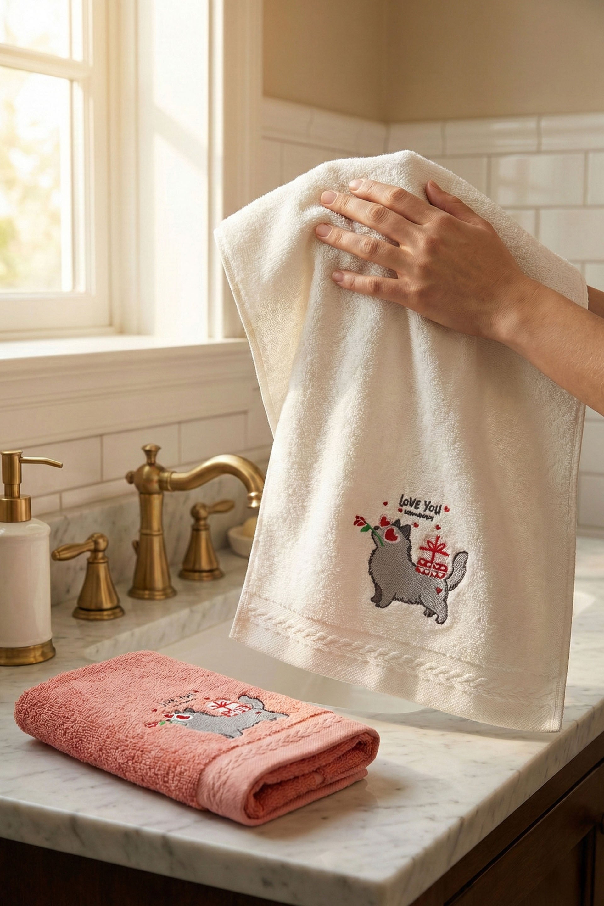 Calida 2'li El Havlusu Love Nakışlı 30x50 Jojomia El Havlusu