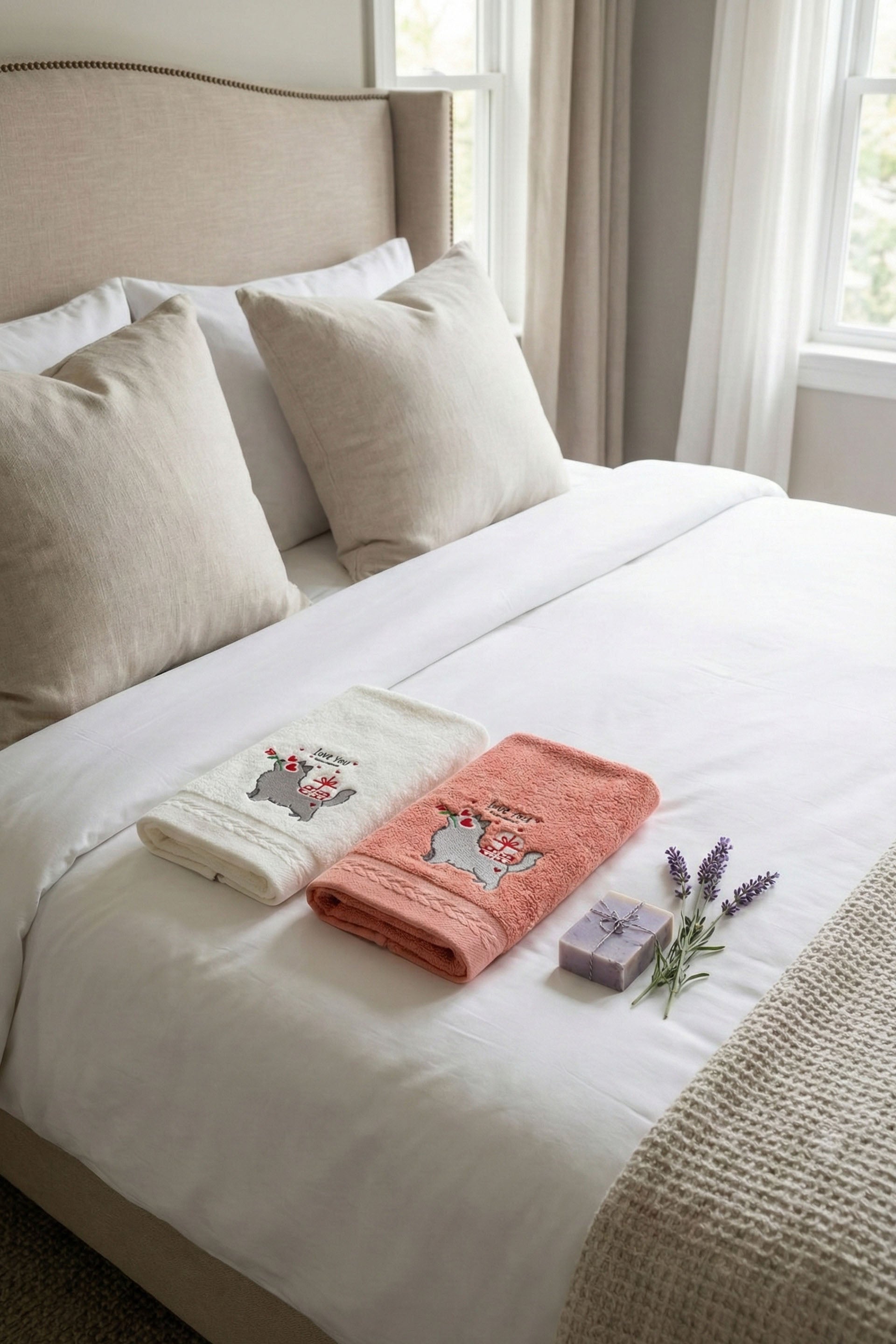 Calida 2'li El Havlusu Love Nakışlı 30x50 Jojomia El Havlusu