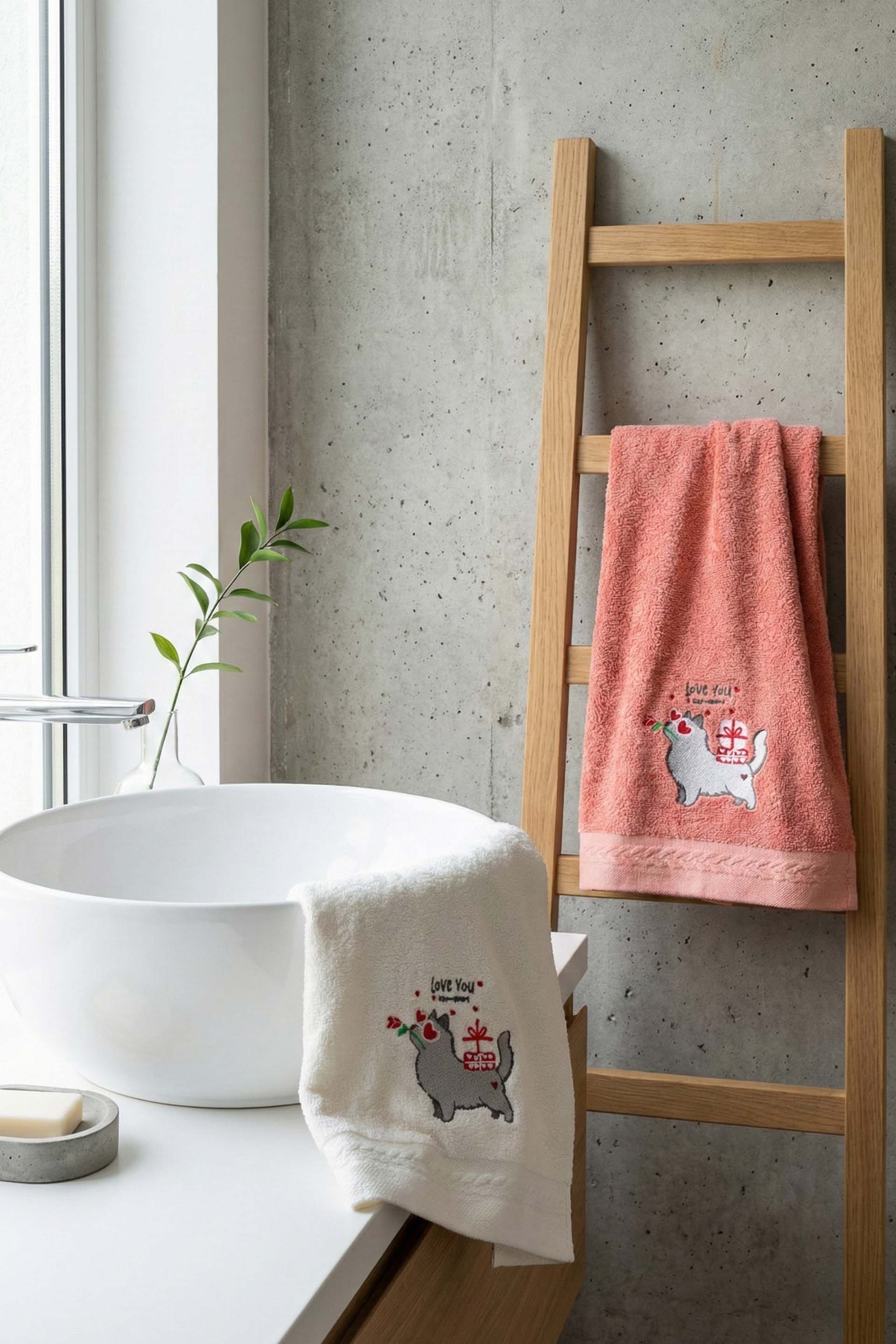 Calida 2'li El Havlusu Love Nakışlı 30x50 Jojomia El Havlusu