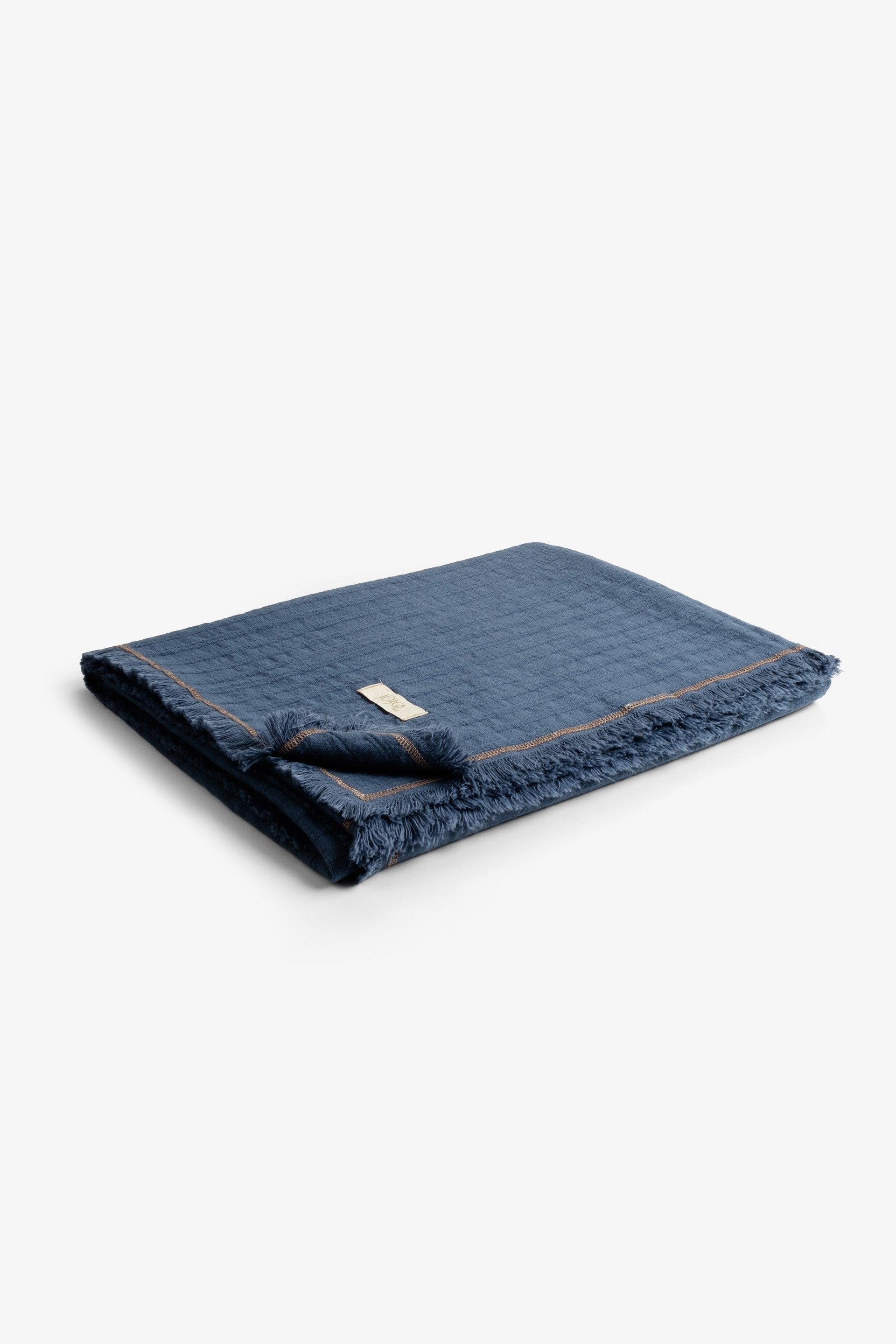 Frig Püsküllü Koltuk Şalı | %100 Pamuk Gofre Dokuma Throw | 130x170 cm Jojomia Koltuk Şalı