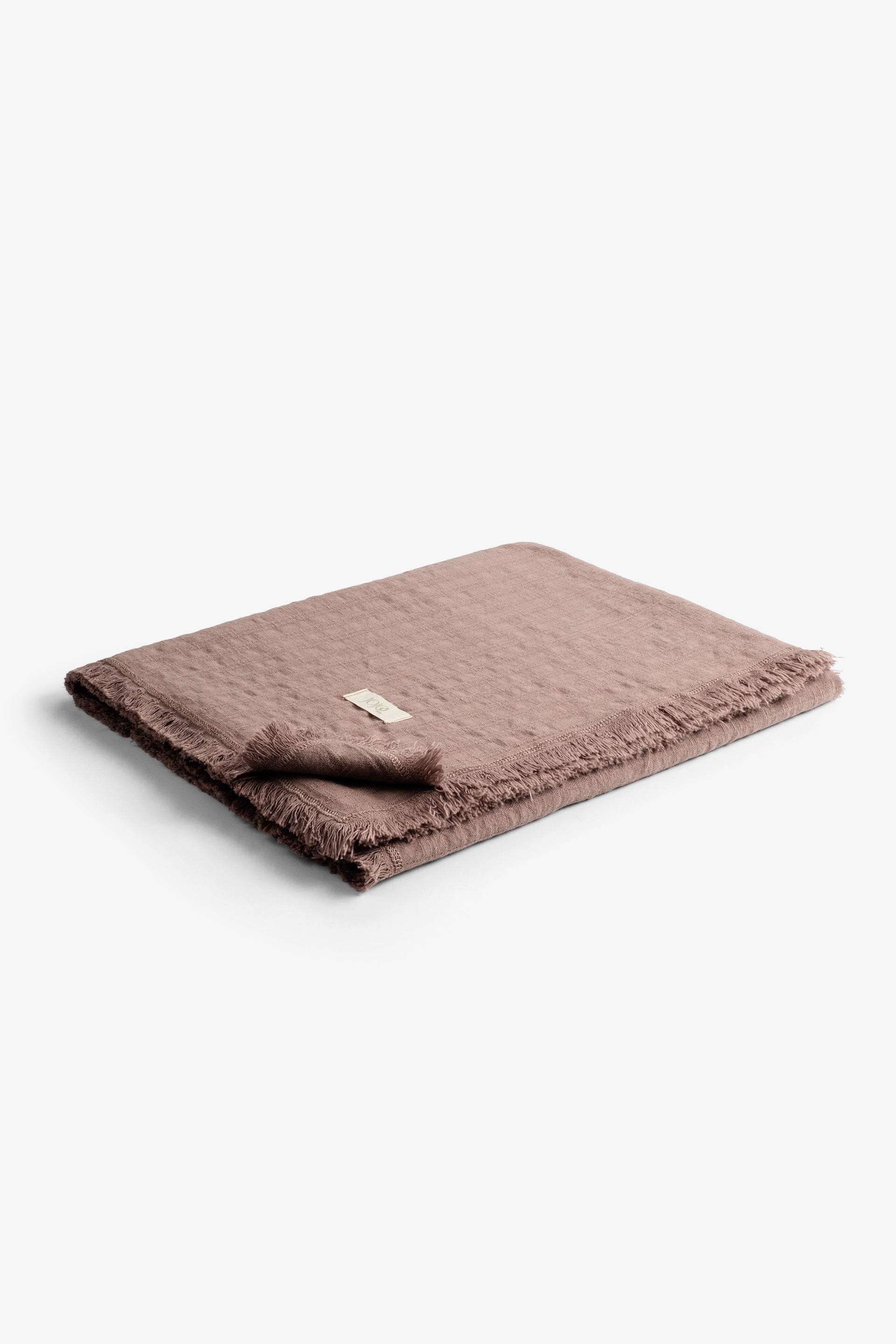 Frig Püsküllü Koltuk Şalı | %100 Pamuk Gofre Dokuma Throw | 130x170 cm Jojomia Koltuk Şalı