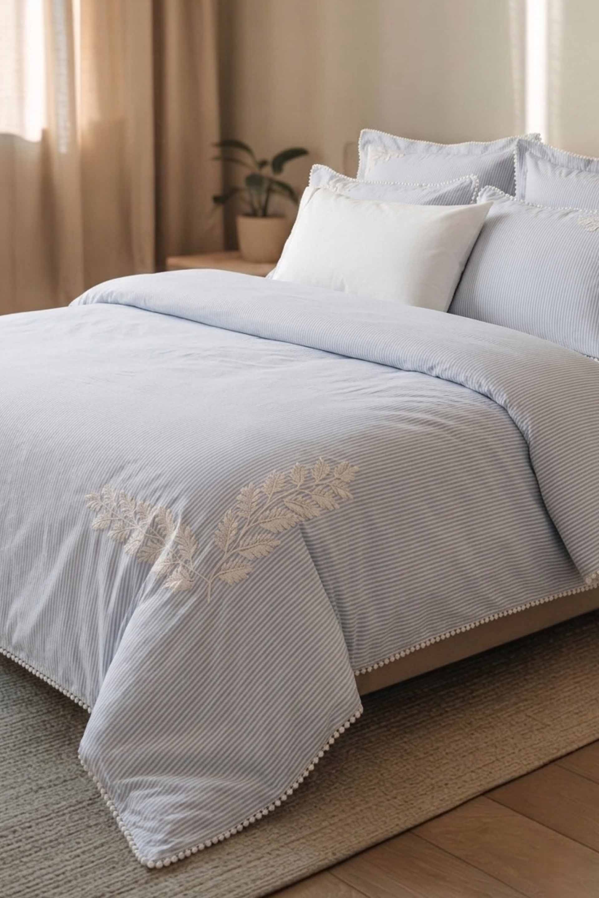 Terra Nevresim Takımı Mavi Taş 240x220 Jojomia