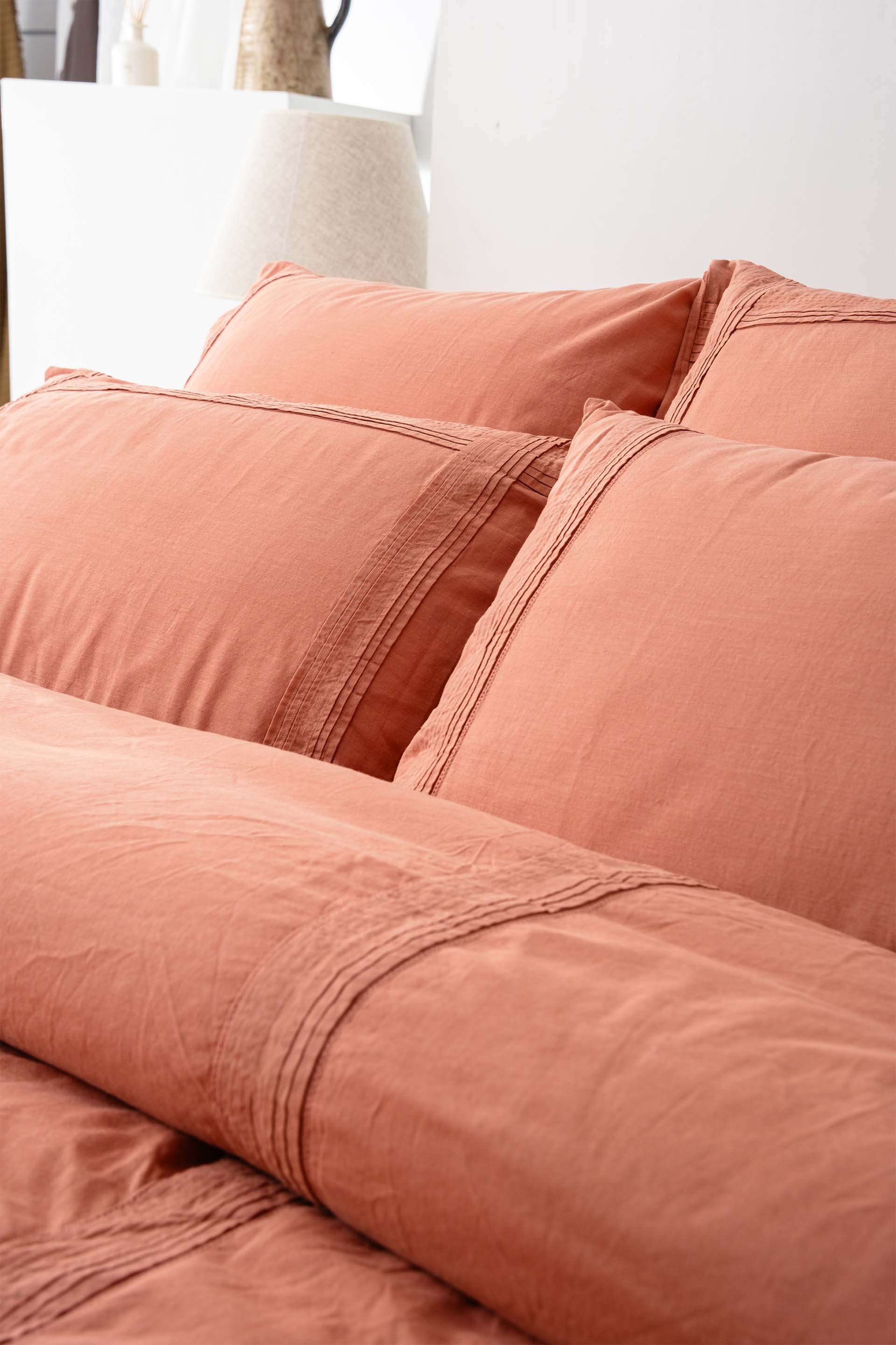 Lavinia Nevresim Takımı Somon 240x220 Jojomia