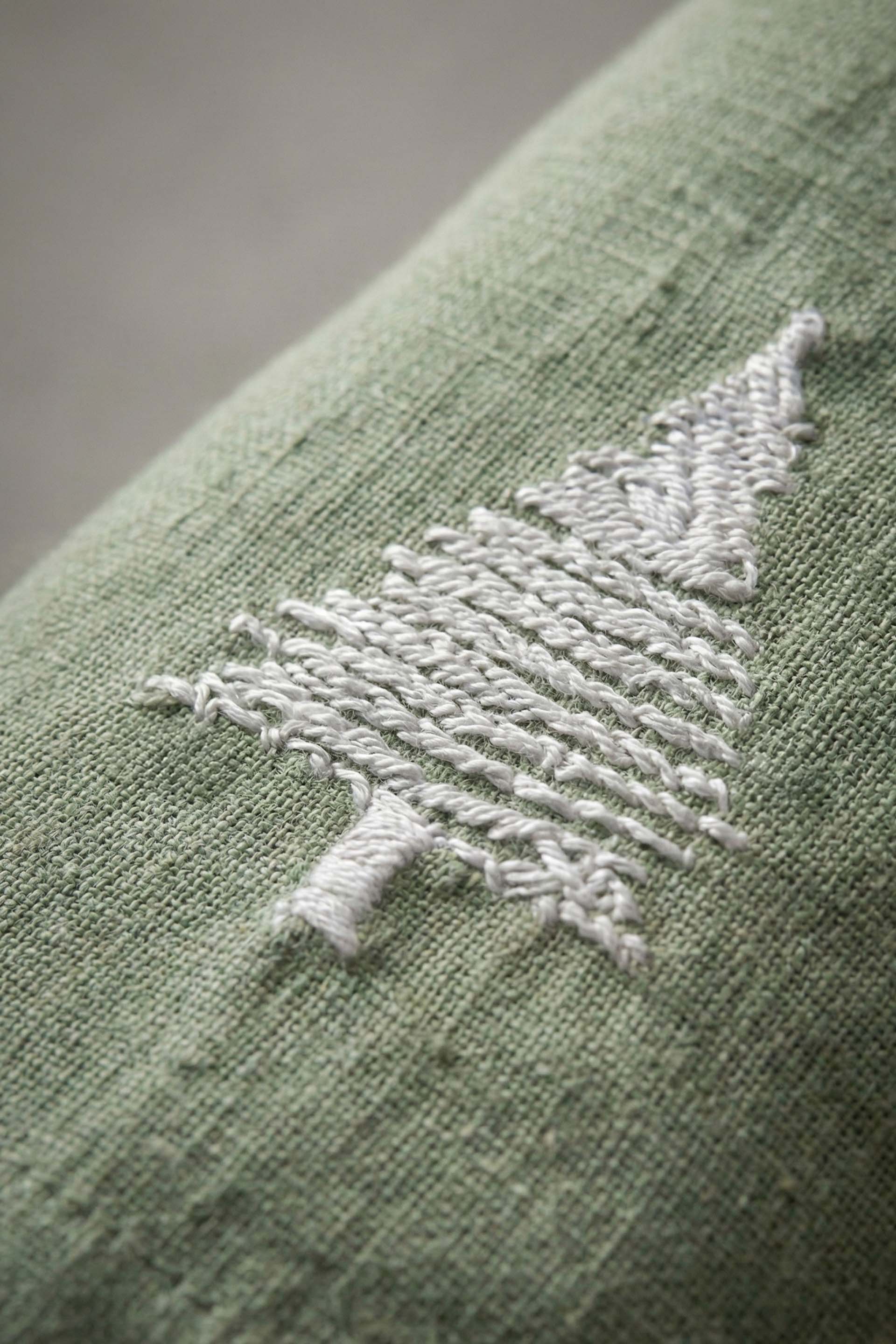 Lona 2'li Keten Peçete Çam Ağacı Nakışlı Jojomia Peçete