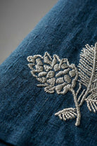 Lona 2'li Keten Peçete Kozalak Nakışlı Jojomia Peçete