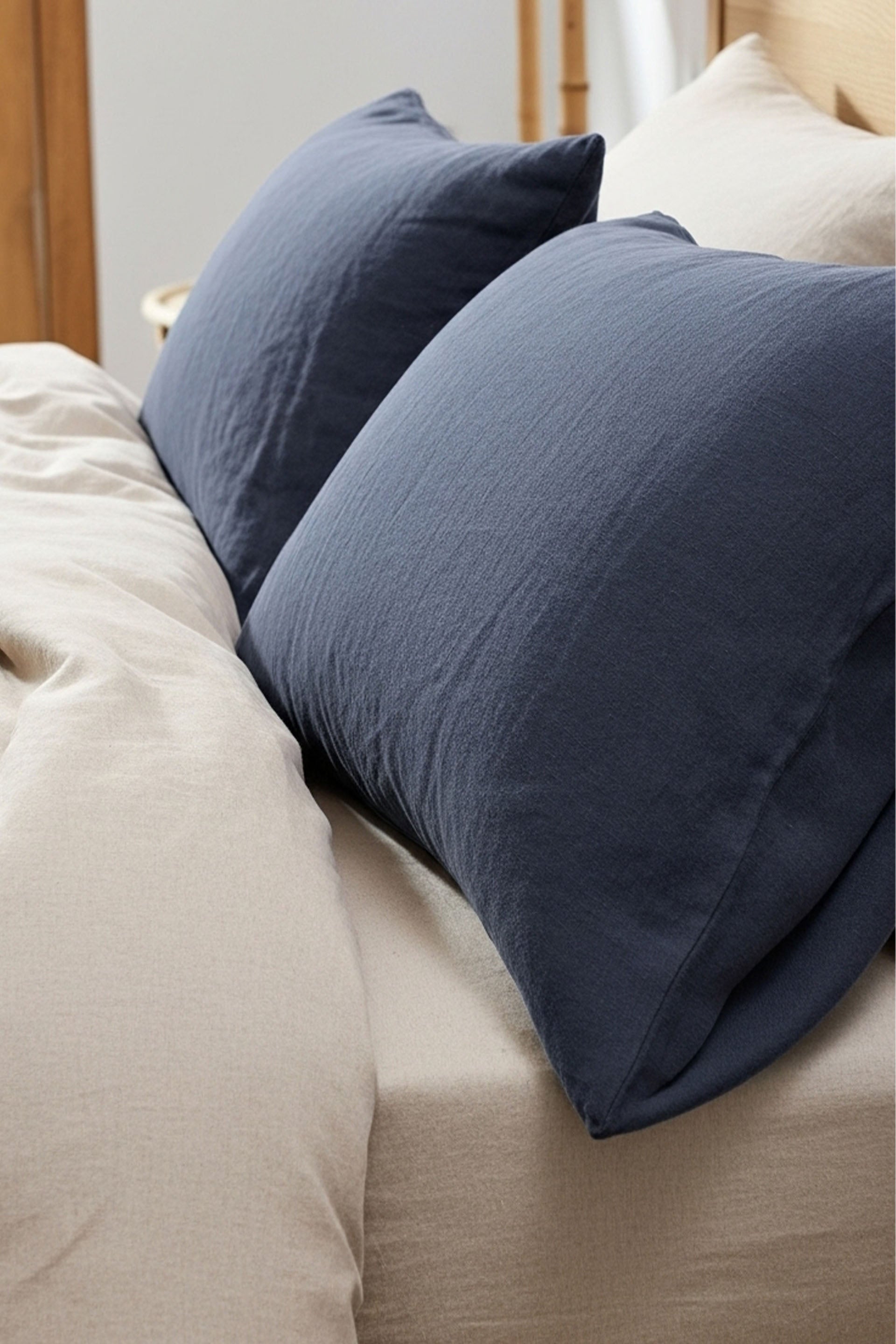 Lona 2'li Keten Yastık Kılıfı 50x70 Jojomia Yastık Kılıfı