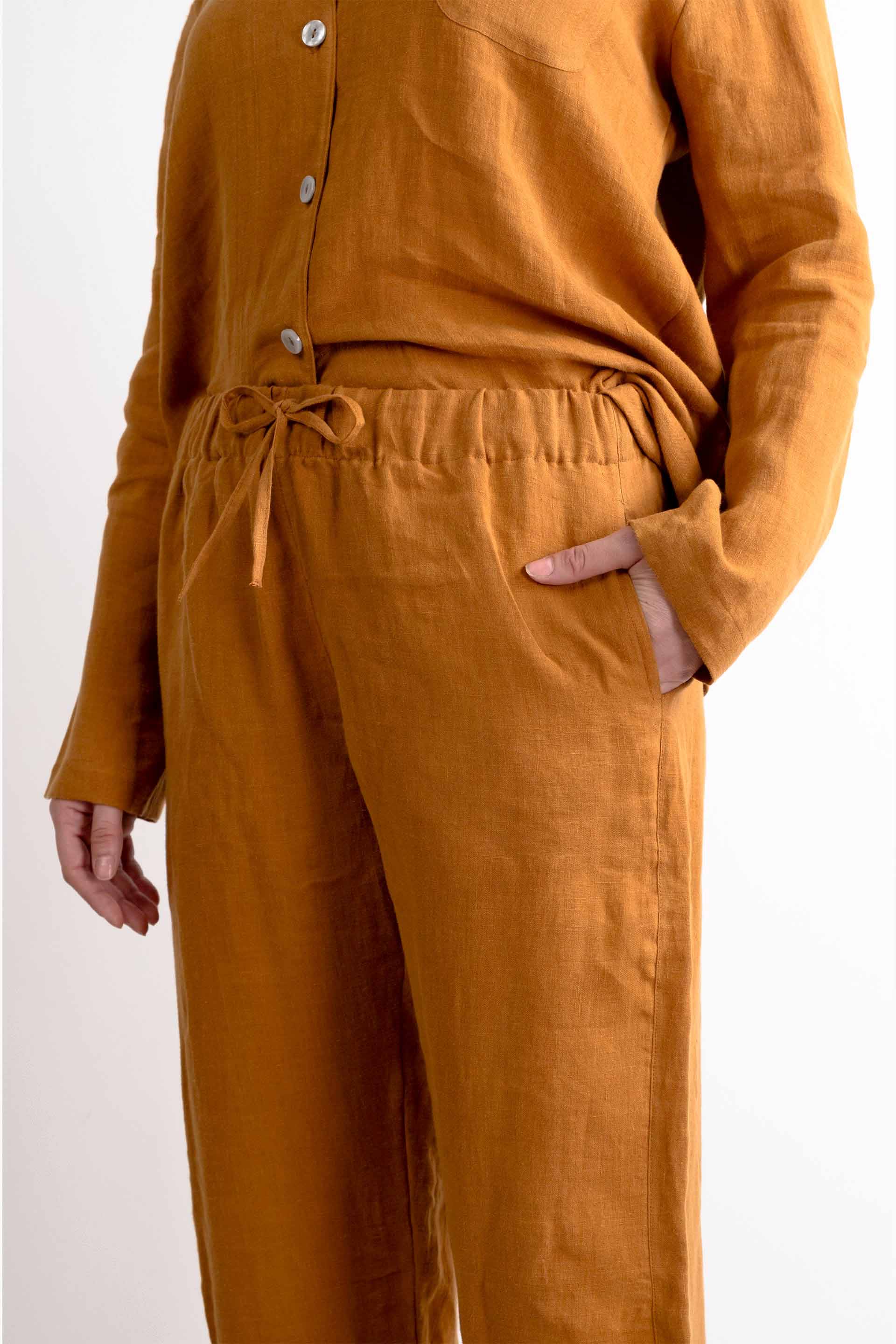 Lona Kadın Keten Pijama Takımı Jojomia