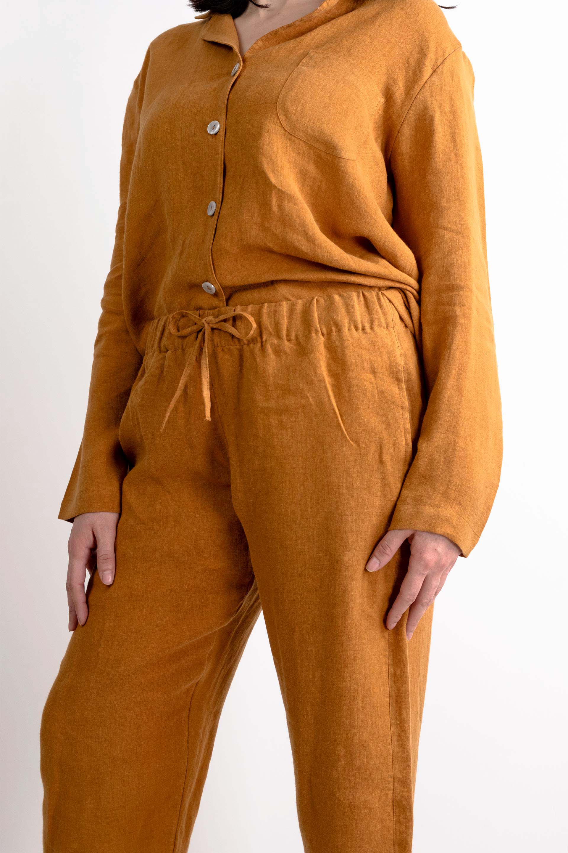 Lona Kadın Keten Pijama Takımı Jojomia