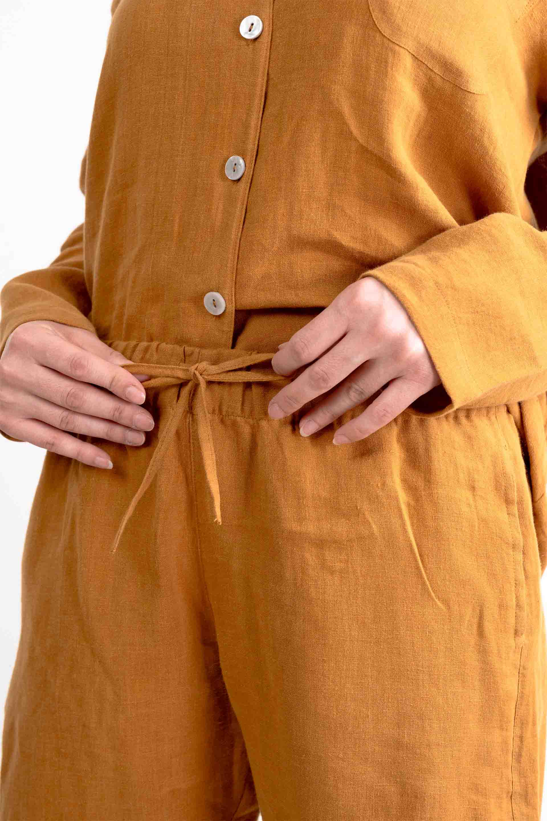 Lona Kadın Keten Pijama Takımı Jojomia