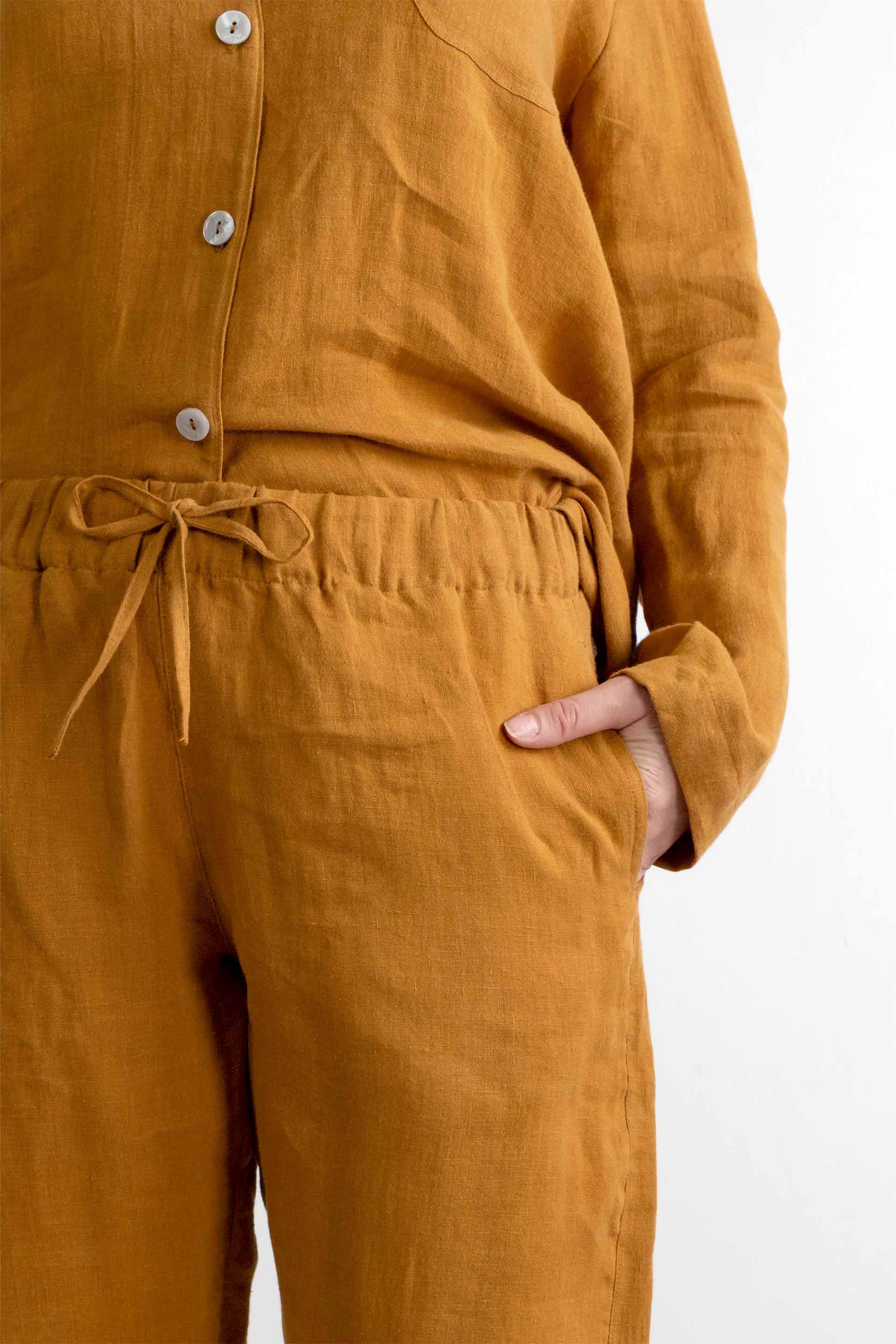 Lona Kadın Keten Pijama Takımı Jojomia