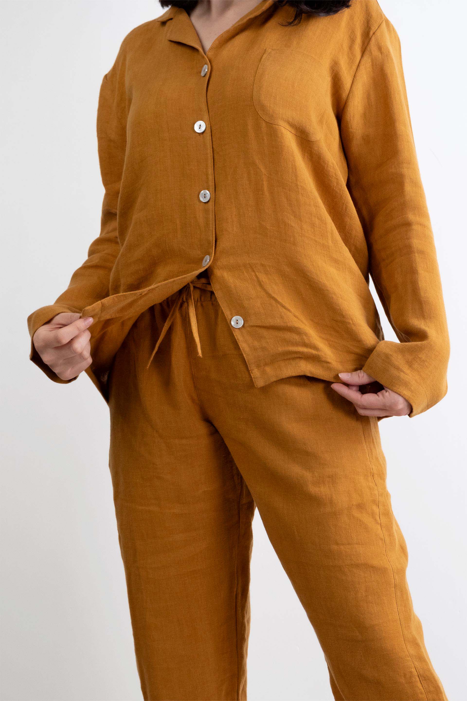 Lona Kadın Keten Pijama Takımı Jojomia