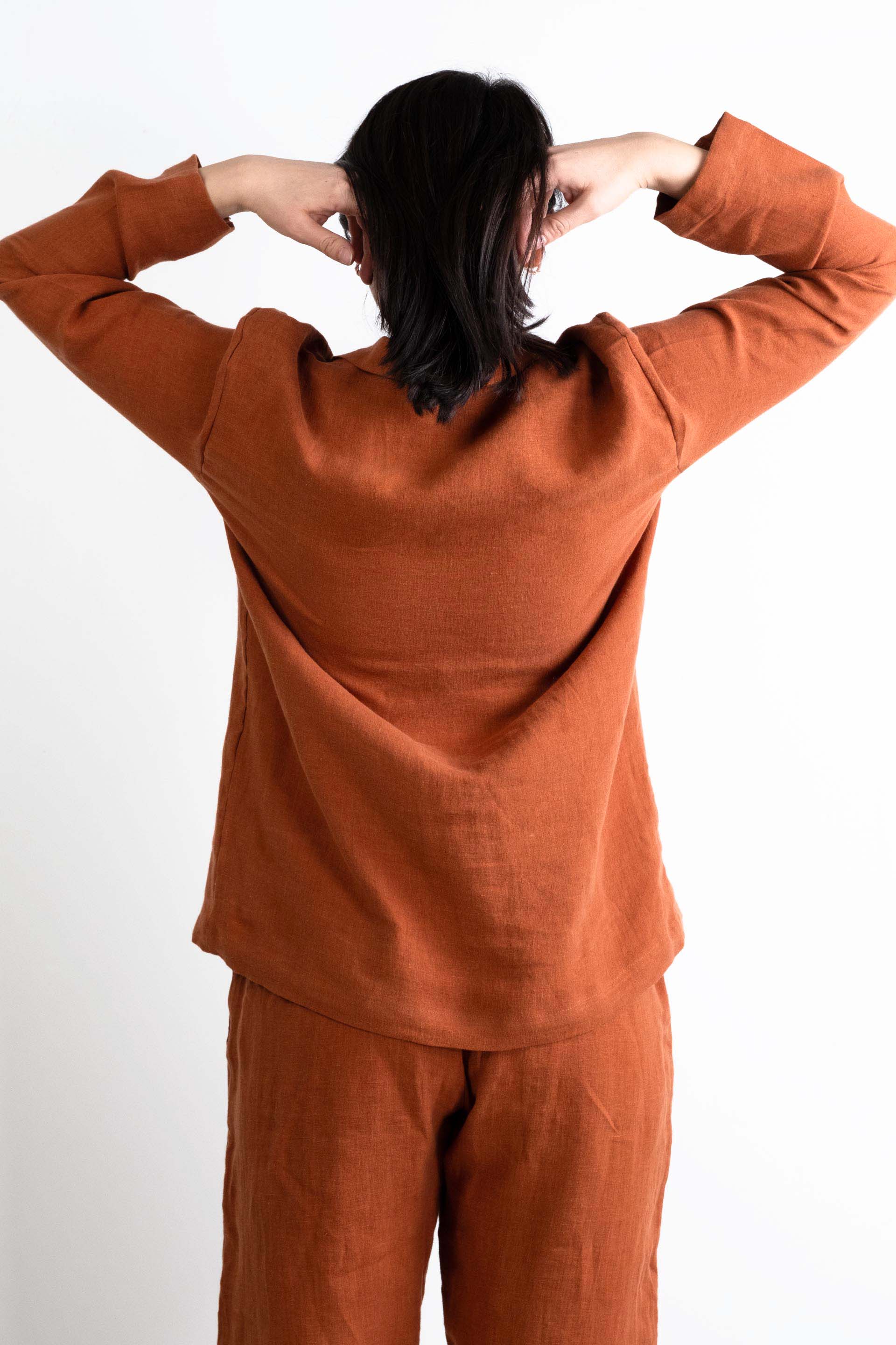 Lona Kadın Keten Pijama Takımı Jojomia