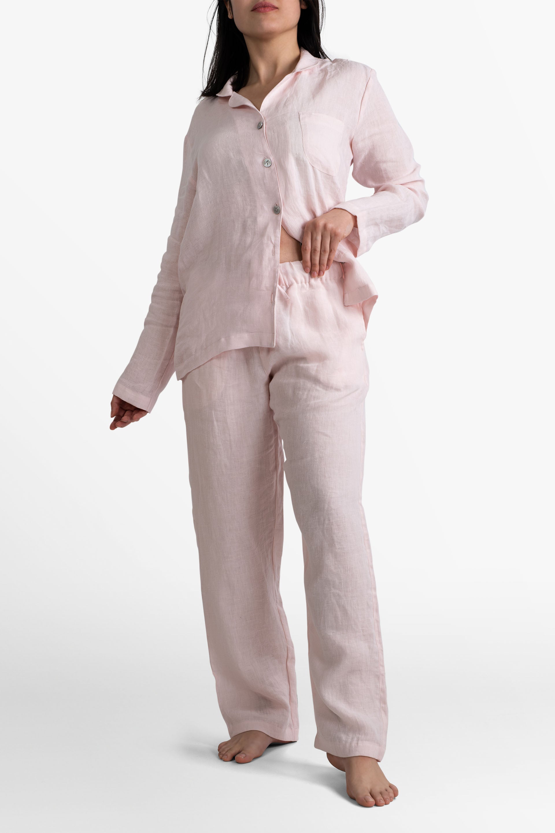 Lona Kadın Keten Pijama Takımı Jojomia