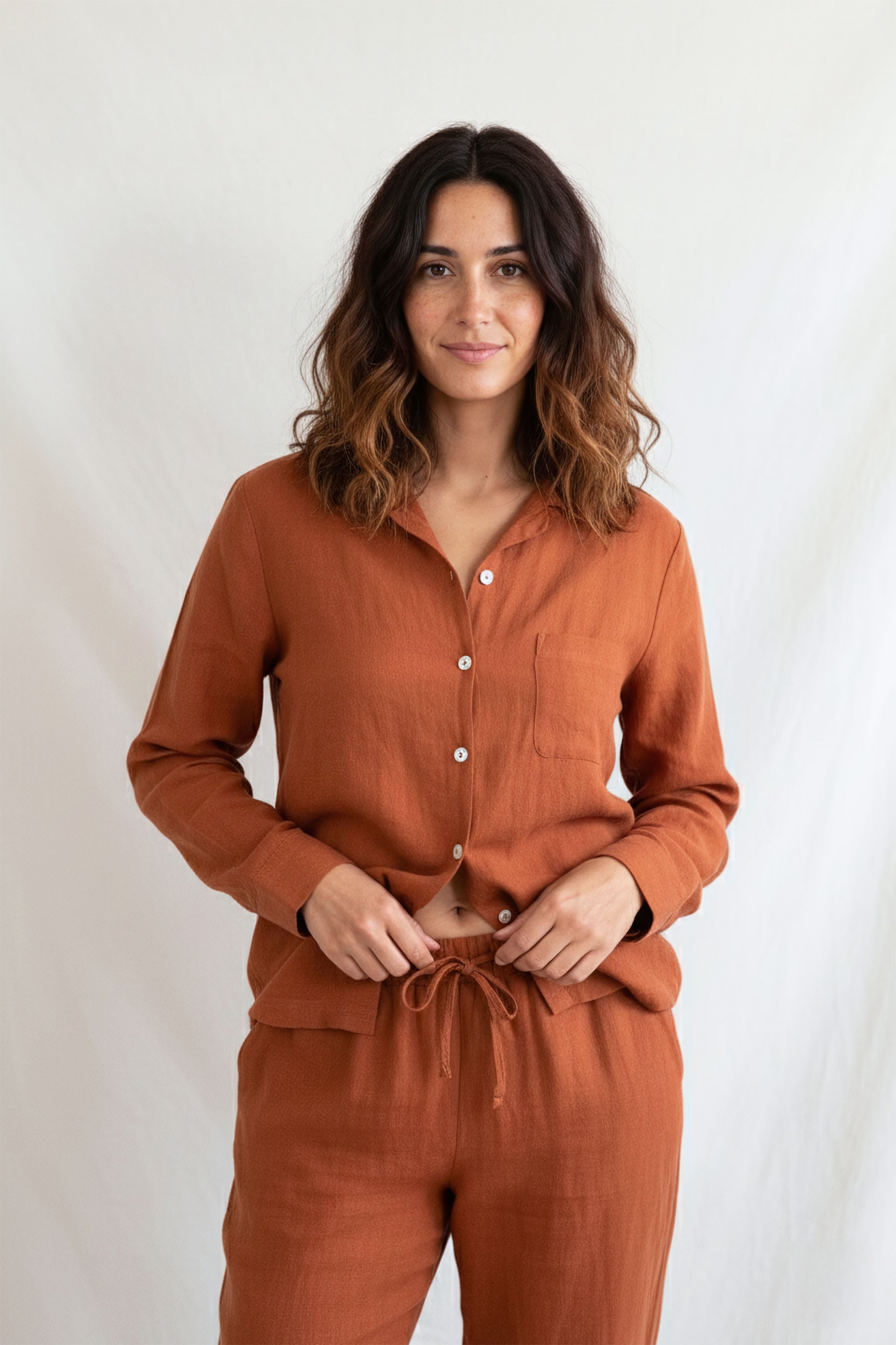 Lona Kadın Keten Pijama Takımı Jojomia