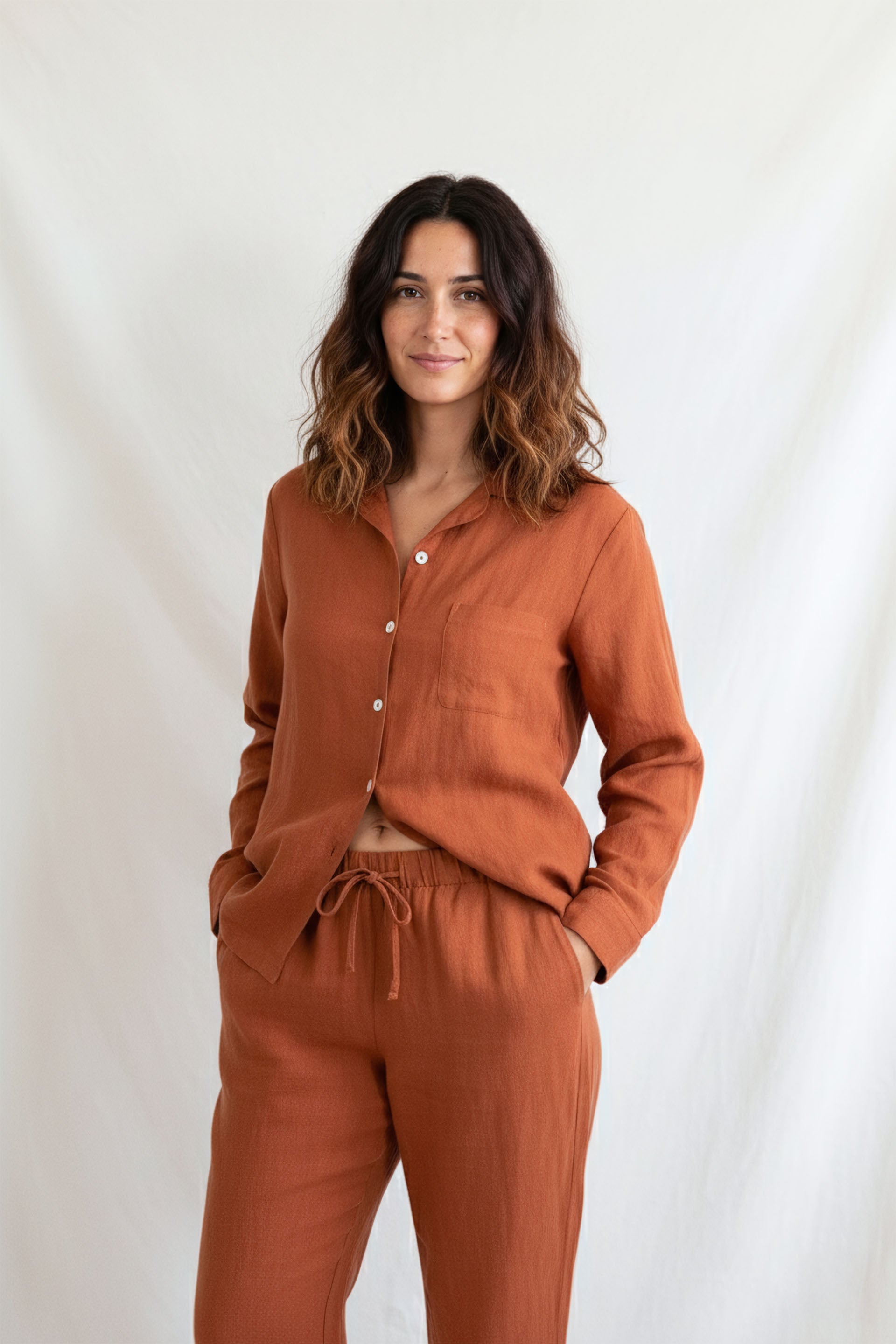 Lona Kadın Keten Pijama Takımı Jojomia