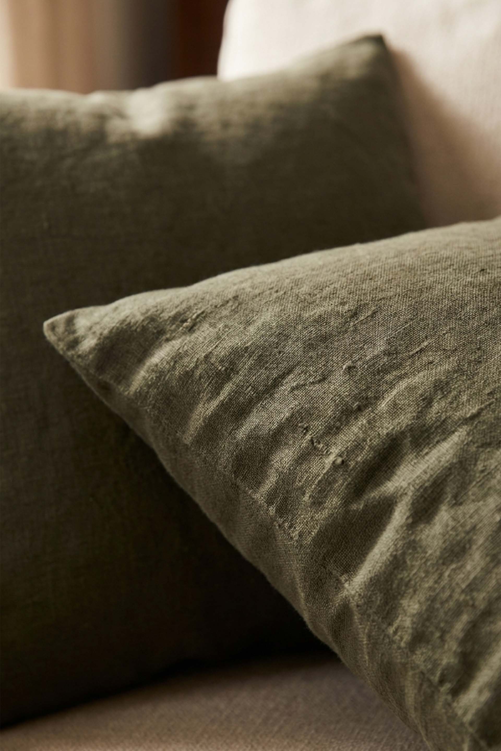 Lona Keten Düğmeli Kırlent Kılıfı 2'li 40x40 Jojomia Kırlent Kılıfı