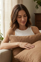 Lona Keten Düğmeli Kırlent Kılıfı 2'li 40x40 Jojomia Kırlent Kılıfı