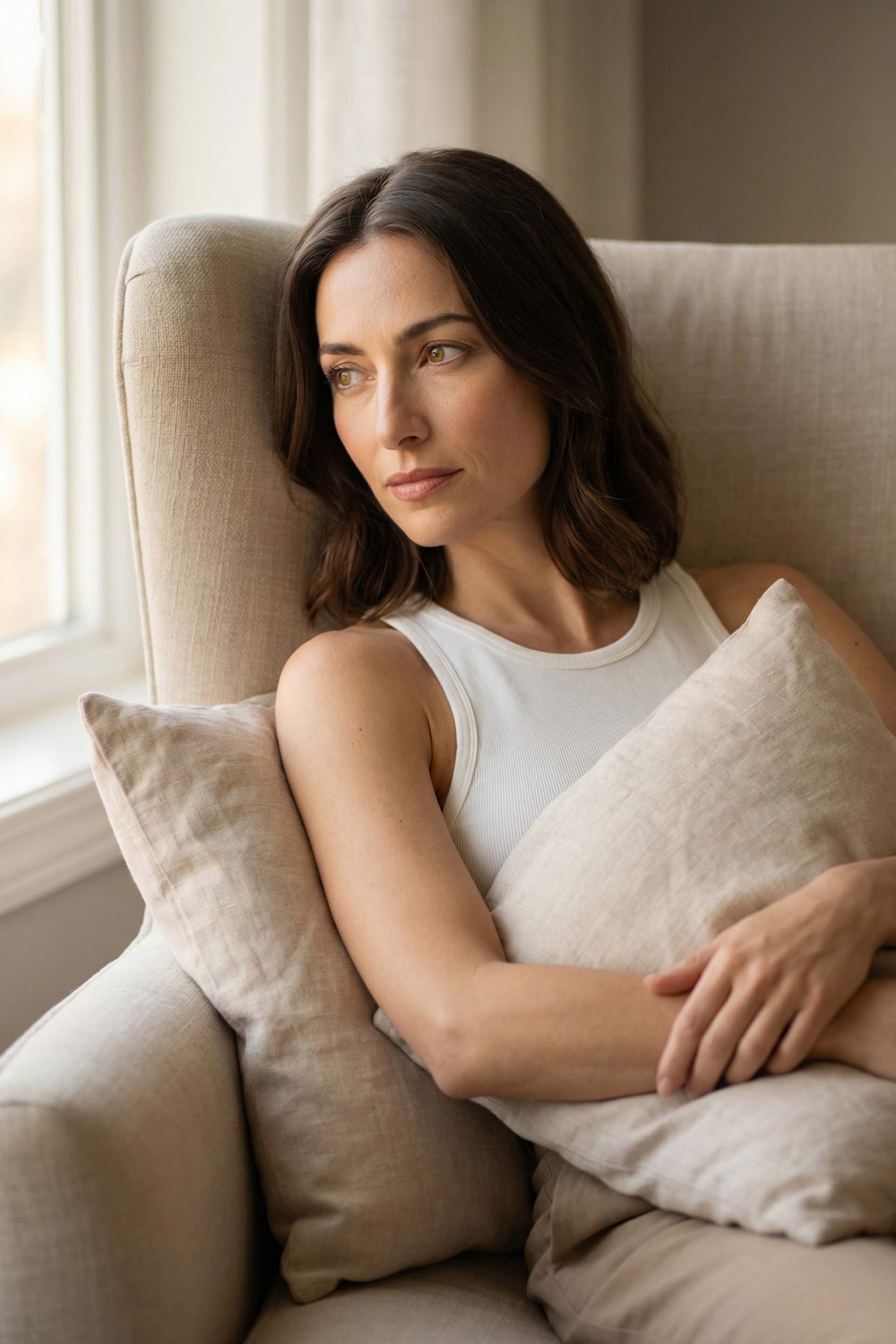 Lona Keten Düğmeli Kırlent Kılıfı 2'li 40x40 Jojomia Kırlent Kılıfı