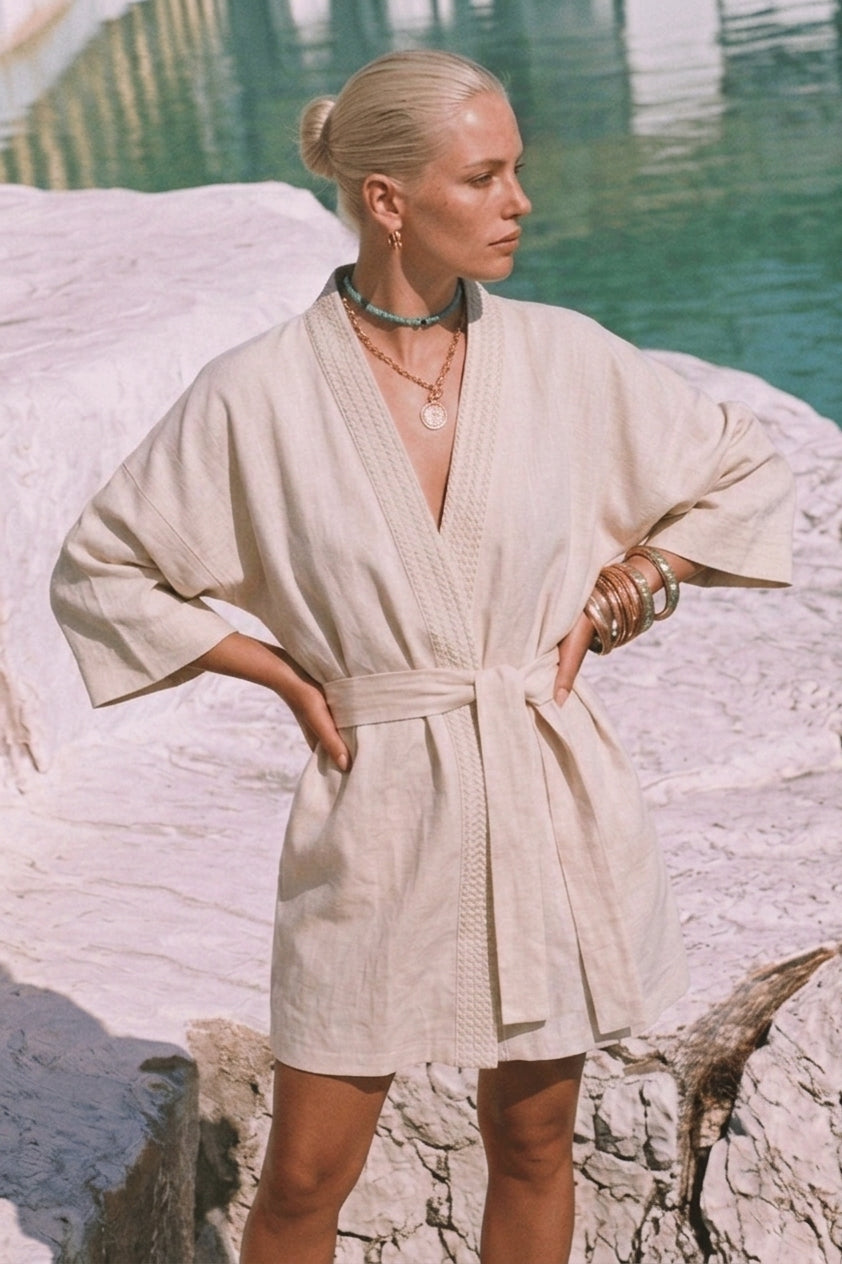 Loom Kadın Kimono | Lonse Linen Jojomia Kimono