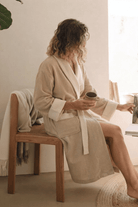 Mayla Şal Yaka Unisex Bornoz Jojomia Bornoz