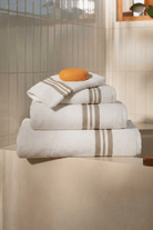 Strada Havlu 3'lü Set | Lyocell & Pamuk | Krem | 30x50 + 50x90 + 80x150 cm Jojomia Havlu Seti