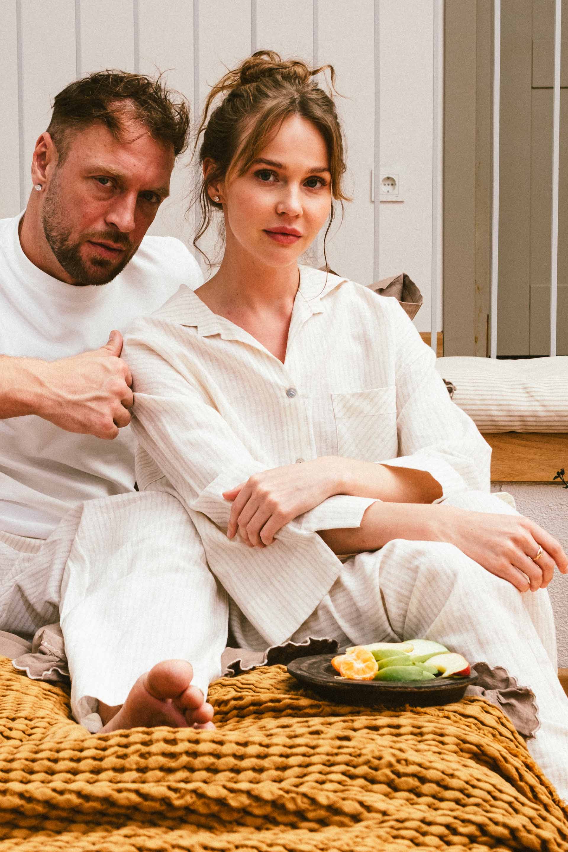 Urika Uzun Kollu Kadın Pijama Üst Jojomia Uzun Kollu Gömlek